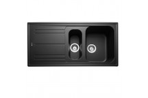 NOVA 1000x500 1.5B Sink Black c/w waste kit