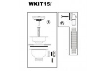 <WKIT15> Basket Strainer Waste Kit (Chrome)