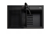 Prato INSET Single Large Bowl 790x510 - Charcoal c/w waste