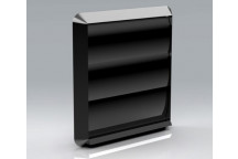 100 Vent Round Back Flap Front (Black)
