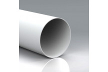 1m x 125mm (5\") Round Pipe (White)