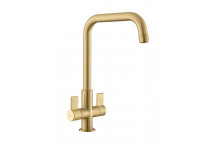 Aquaquad Dual Lever Tap - Brushed Brass