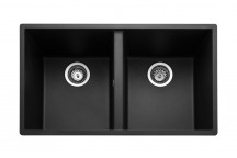 Oridian Undermount 2 Bowl 760x435 Sink - CHARCOAL c/w waste