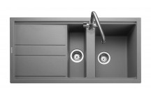 Topaz 1.5 Bowl 1000x510 Sink - Concrete c/w waste