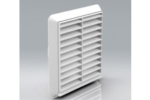 104 Vent Round Back Grill Front (White)