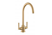 Parma Dual Lever Tap Brushed Brass