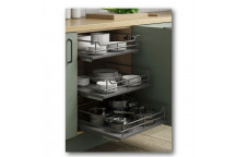 500mm Anthracite Pull Out Basket Soft Close