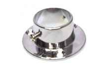 19mm (3/4\") Chrome Plated Rail End Socket c/w Grub Screw