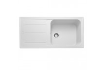 NOVA 1000x500 1.0B Sink White c/w waste kit