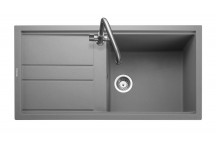 Topaz 1 Bowl 1000x510 Sink - Concrete c/w waste