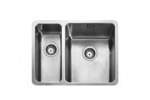 QUAD 3418L Undermount / Inset Square 1.5 Bowl 600x450 LH c/w waste kit
