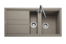 Topaz 1.5 Bowl 1000x510 Sink - Pebble c/w waste