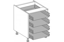 1000 Multi - Drawer Unit JHC Procab Kitchen Carcass White