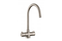 Aquaclear Dual Lever Tap Satin Steel