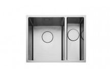 KUBE 3416R Undermount / Inset Square 1.5 Bowl 560 x 440 RH c/w waste