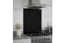BSB675 600mm x 750mm BLACK GLASS Splashback