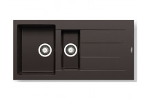 Athlos Graphite Carbon 11/2 Bowl Pyragranite Sink c/w Waste