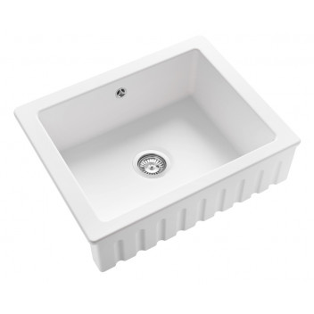 Hartland FLUTED INSET 1 bowl ceramic sink 622*494*170 (waste included)