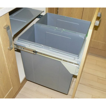 Antricite 90 ltr Pull Out Waste Bin (2 Buckets) 600mm (SOFT CLOSE)