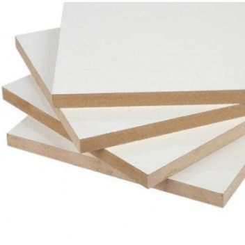 White (96\" x 18\") 15mm Round Tower Melamine Chipboard