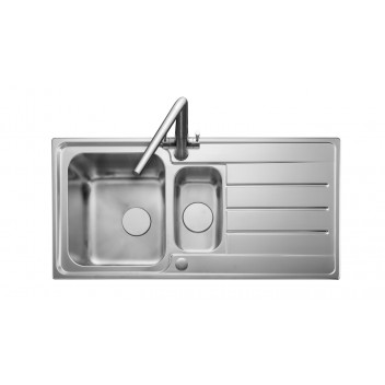 Oakland 1.5 Bowl 1000x500 SS Sink c/w Waste Kit