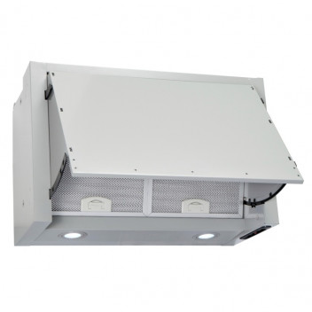 600mm Integrated Hood ECO Motor Grey/Silver with LED Lights