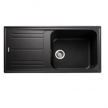 NOVA 1000x500 1.0B Sink Black c/w waste kit