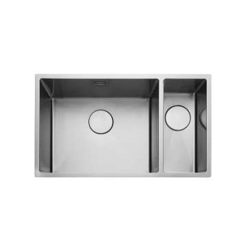 KUBE 5018R Undermount / Inset Square 1.5 Bowl 740x440 RH c/w waste kit