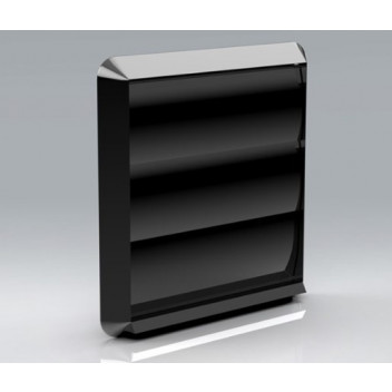 100 Vent Round Back Flap Front (Black)