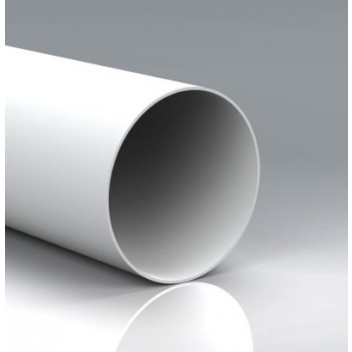 1m x 125mm (5\") Round Pipe (White)