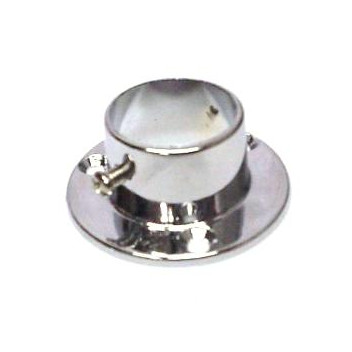 25mm (1\") HEAVY Chrome Plated Rail End Socket  c/w Grub Screw