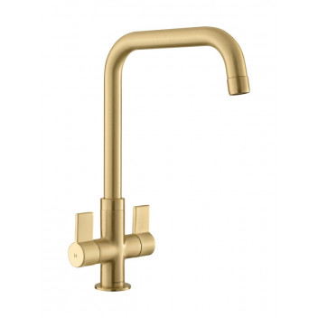 Aquaquad Dual Lever Tap - Brushed Brass