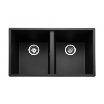 Oridian Undermount 2 Bowl 760x435 Sink - CHARCOAL c/w waste