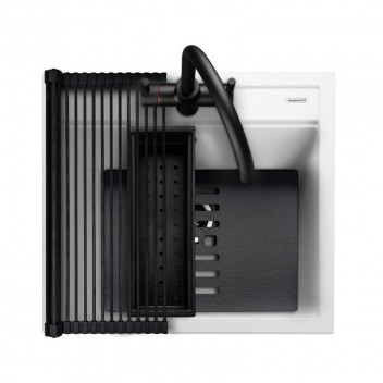 Prato INSET Single Bowl 570x510 - Arctic White c/w waste