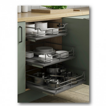800mm Anthracite Pull Out Basket Soft Close