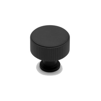 (HAN99B) FF13700 (30mm) Linea Black Post Knob (SOLID BRASS CORE)