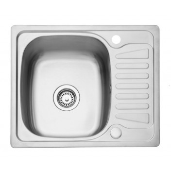 CPTSQ580 Compact Square Bowl S/S 580x480 1 Bowl Sink (No Waste)