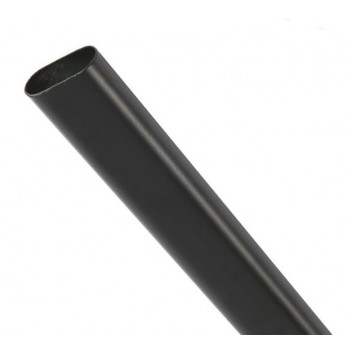 (30mm x 15mm) x 3 Metre Black Matt Oval Tube