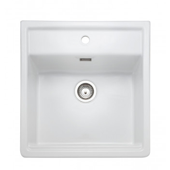 SANDWOOD Sit-on Butler Ceramic sink 597*630*220c/w waste kit