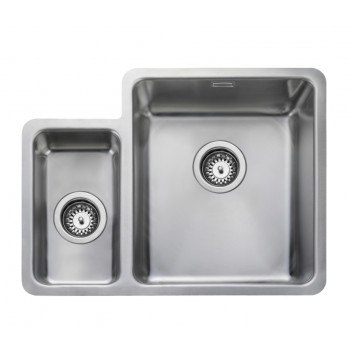 QUAD 3416L Undermount / Inset Square 1.3 Bowl 580x450 LH c/w waste kit