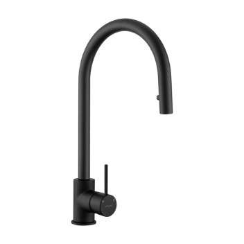 Aquaplay Pull-Out Single Lever Tap Matt Black