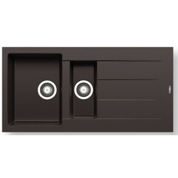 Athlos Graphite Carbon 11/2 Bowl Pyragranite Sink c/w Waste